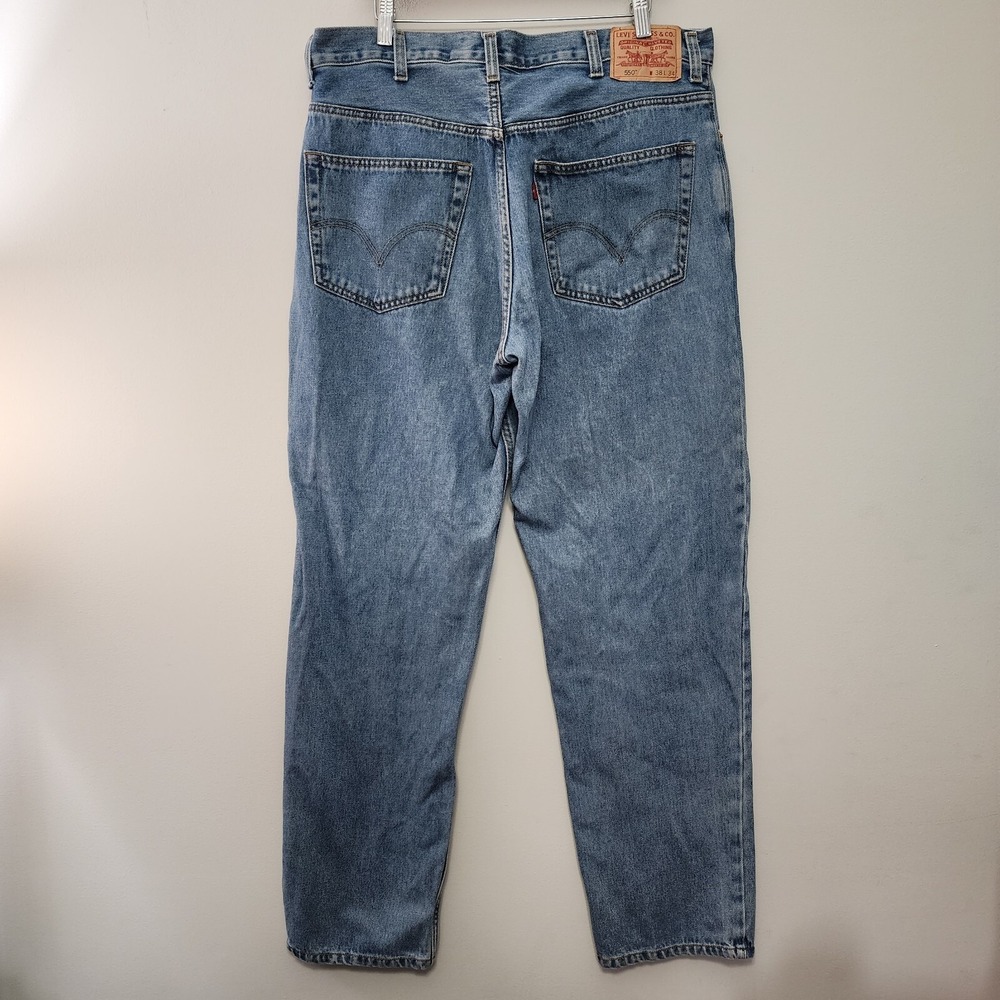 Levis 550 Jeans Mens 38x34 Relaxed Fit Blue Denim Medium Wash 00550-4891